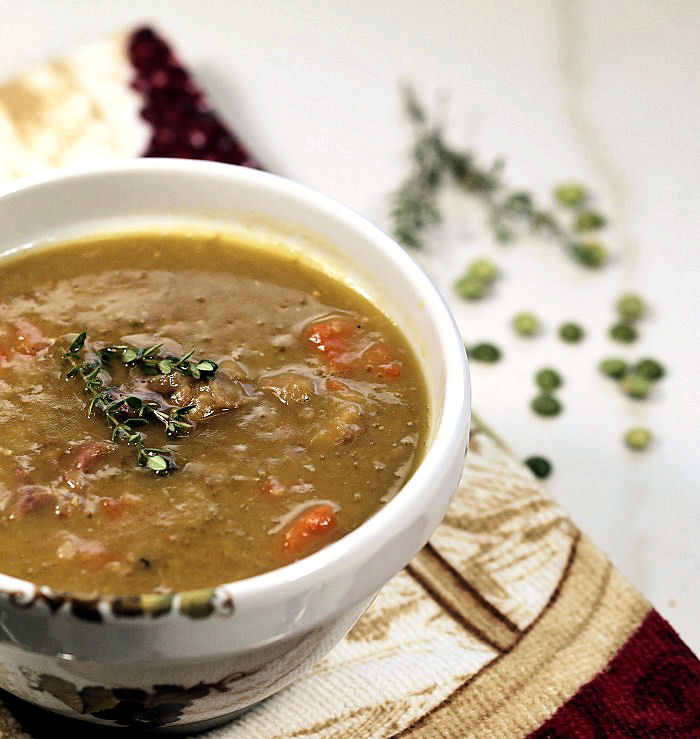 Split pea soup recipe with fresh thyme