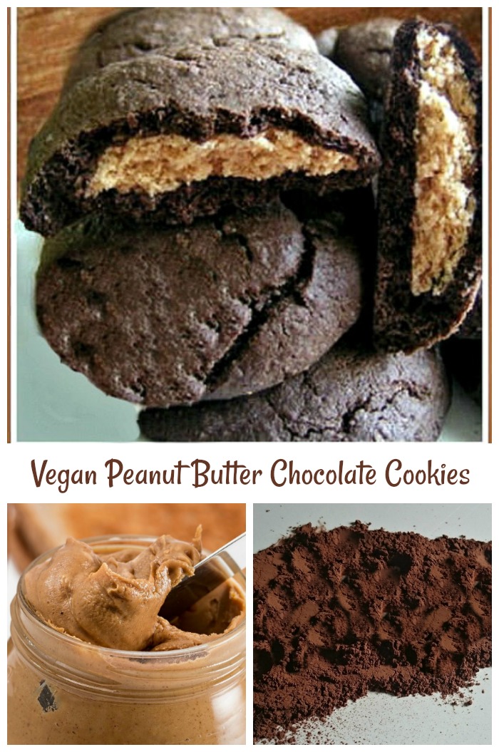 vegan chocolate peanut butter cookies