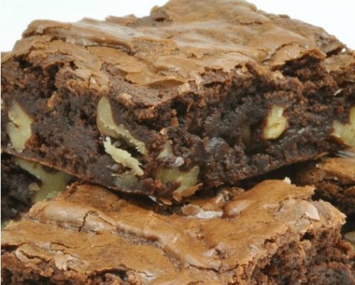 Rich chocolate brownies with pecans