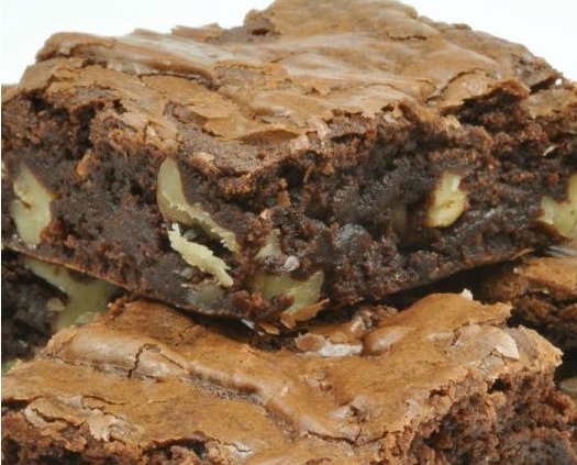 Rich chocolate brownies with pecans