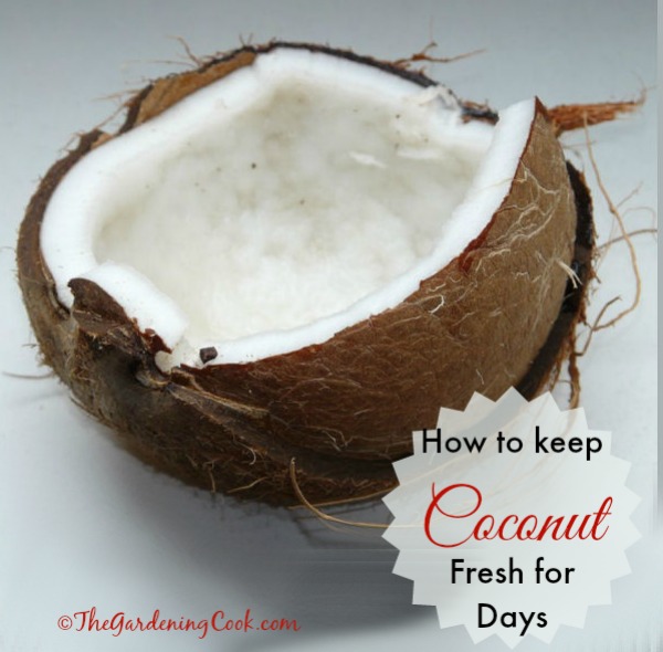 How to keep coconut fresh for days.
