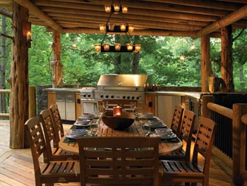 rustic outdoor kitchen