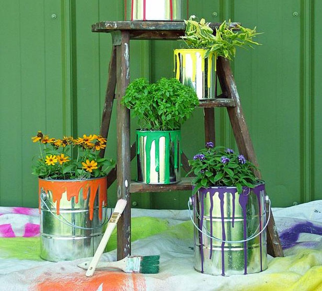 paint can planters