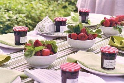 Strawberry Themed Tablescape