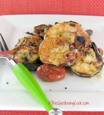 Grilled shrimp with lime