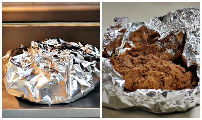 soften brown sugar in the oven at a low heat