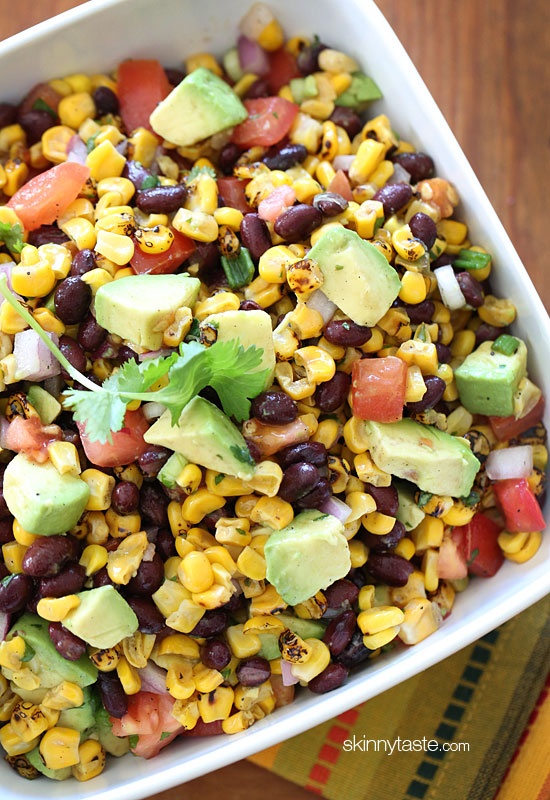 South west black bean salad with avocado
