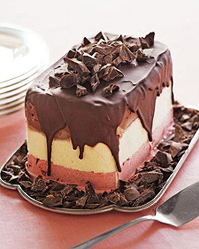 Chocolate covered frozen ice cream dessert