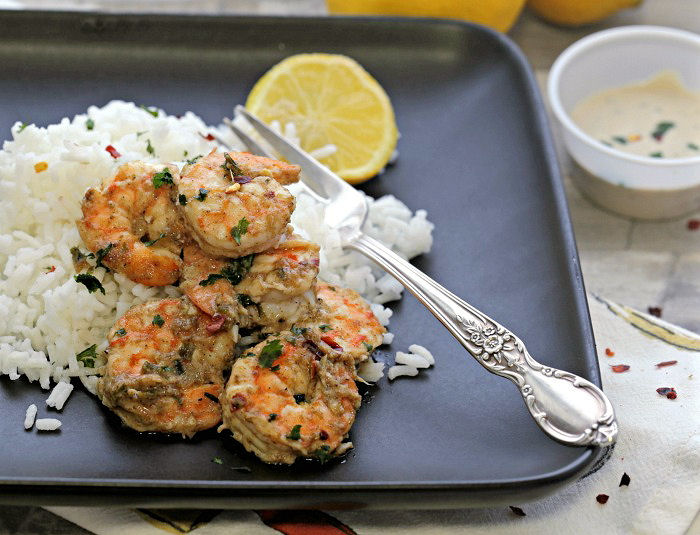 Tasting this spicy shrimp recipe