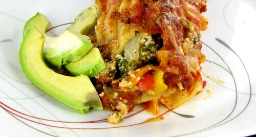 Vegetable manicotti.