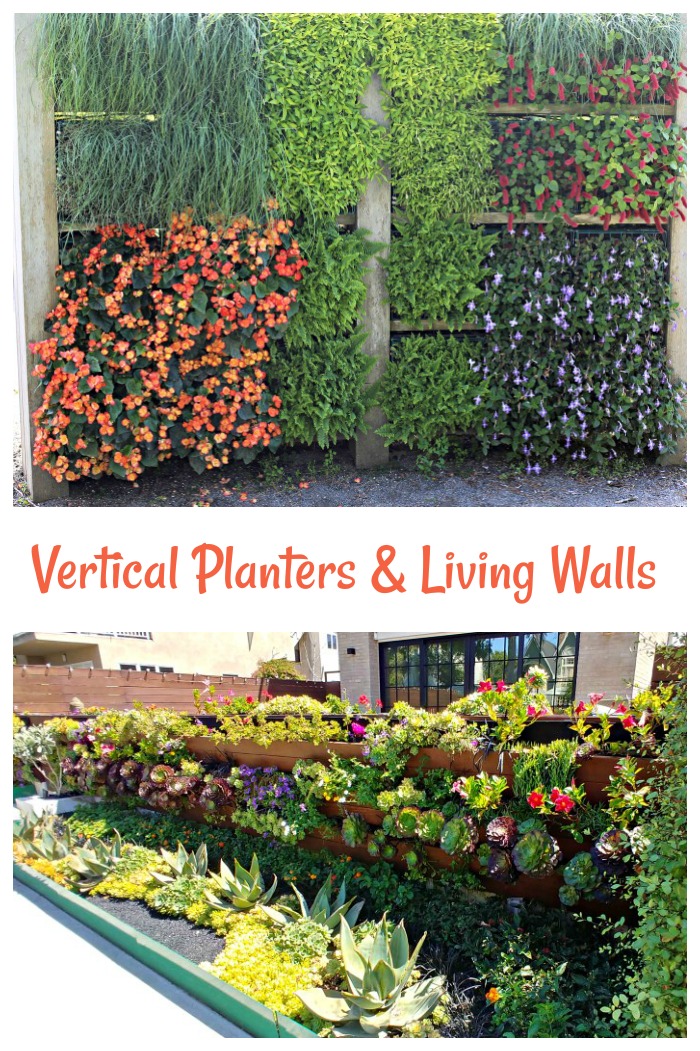 Ideas for vertical planters and living walls