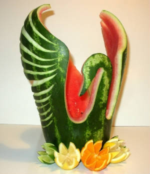 watermelon swan