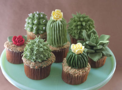 Cacti Cupcakes DIY