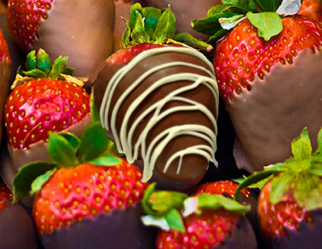 drizzled chocolate strawberry