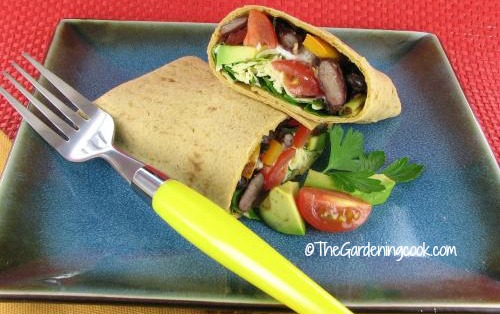 Vegetarian bean burritos