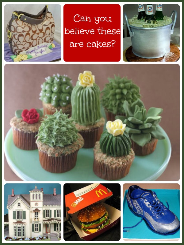 Round up of creative cakes - hard to believe these are all cakes! Cakes that don't look like food.