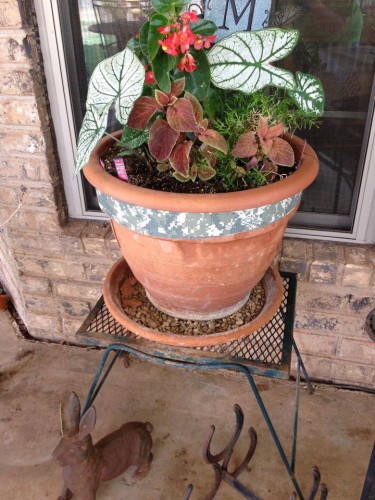 Duct tape on a pot