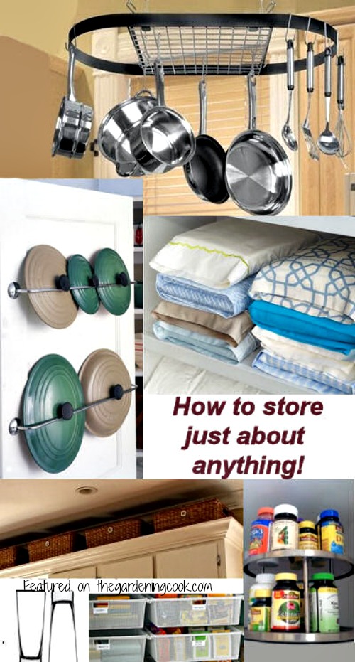 Storage ideas for large items and Unusual shapes