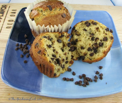 Bakery style chocolate chip muffins