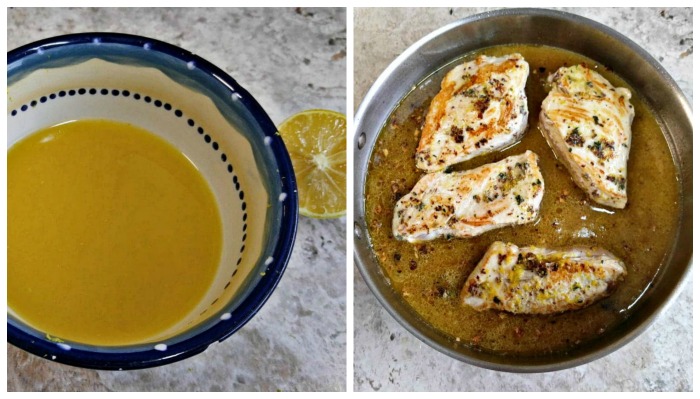 Making a lemon sauce
