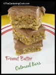 Peanut Butter Oatmeal Bars with Chocolate Frosting
