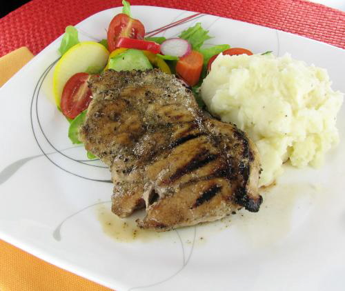 Beer brined Pork Chops with Sage rub