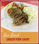 Beer Brined Grilled Pork Chops with Sage Rub