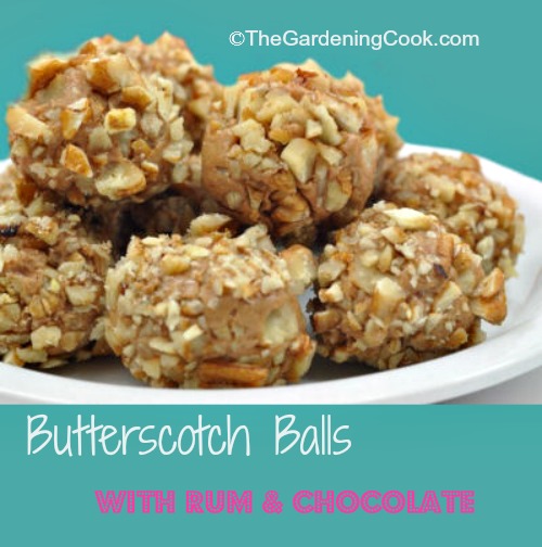 Butterscotch balls with Rum and Chocolate