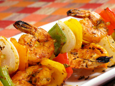 Cajun Grilled Shrimp Kebabs