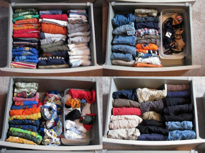 File your clothing instead of stacking it.