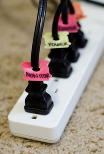 Bread bag tags to label individual cords