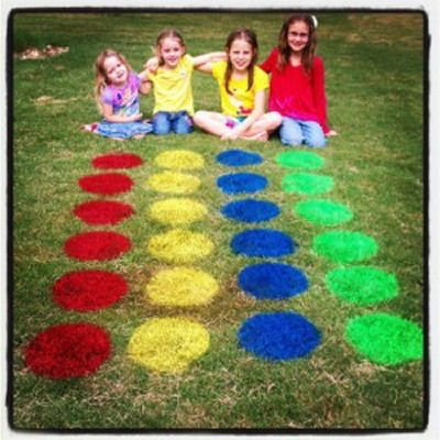 DIY Lawn Twister Game