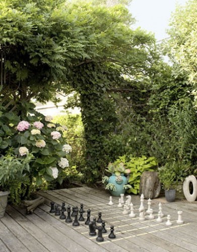 Outdoor Chess game