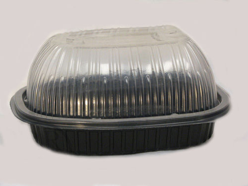 Rotisserie Chicken container makes a great place to start seeds.