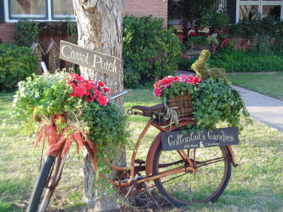 Old Bicycle used as a planter