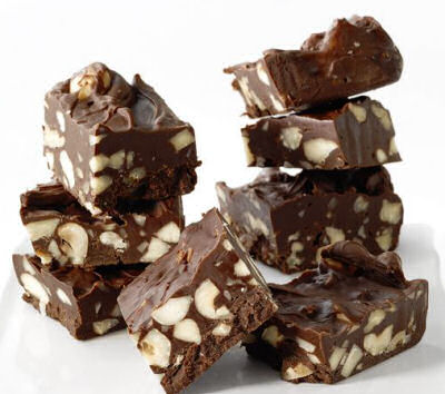 10 minute Microwave -chocolate nut fudge