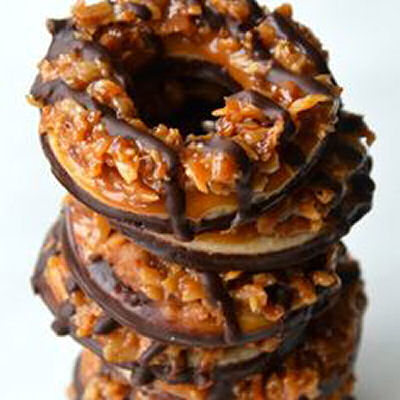 Home made Samoas Girl Scout cookies