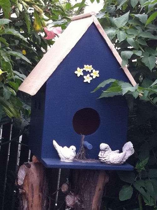 Blue bird house