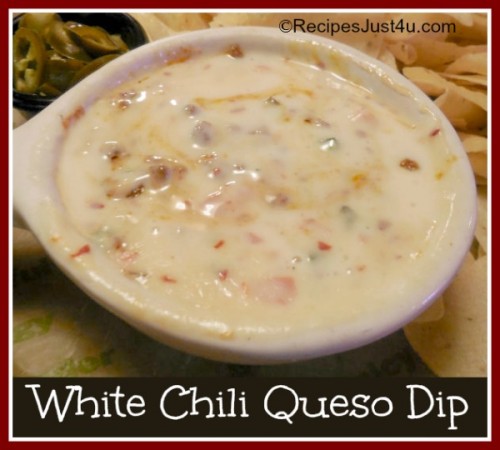White chili Queso dip