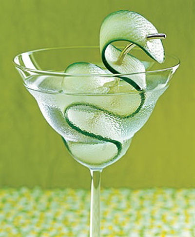 Cucumber and cilantro martini