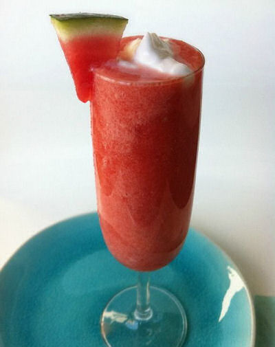 Non alcoholic Watermelon and Cream Refresher