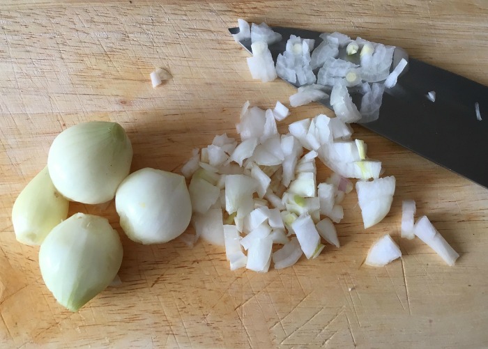 chopped onions