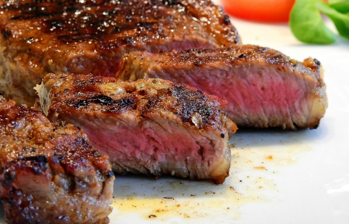 grilled steak with a spicy rub
