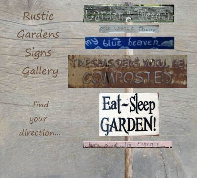 Collection of Garden signs.