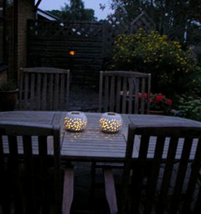 Solar lamps make great and soft outdoor lighting