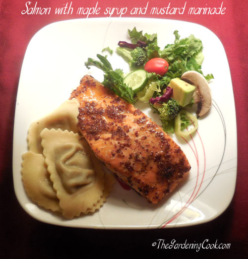Salmon with Maple Syrup and Mustard Marinade