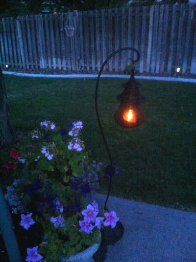 Broken garage sale find turns into great lighting feature.