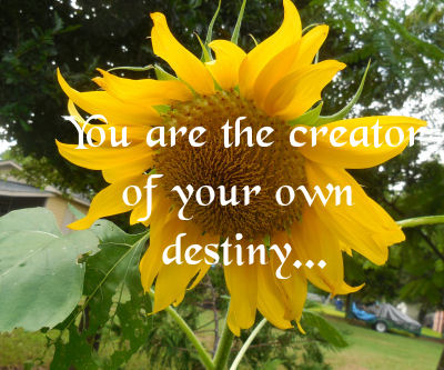 You are the creator of your own destiny.