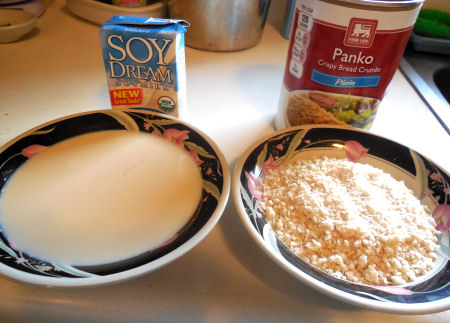 soy milk and panko bread crumbs