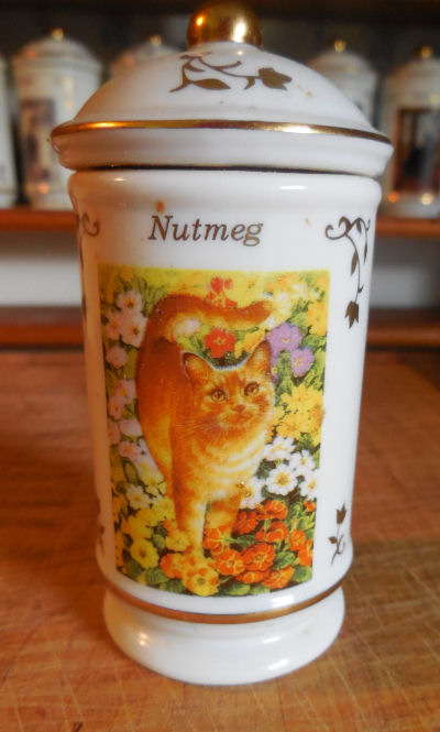 Nutmeg Spice jar from Lenox cats of distinction